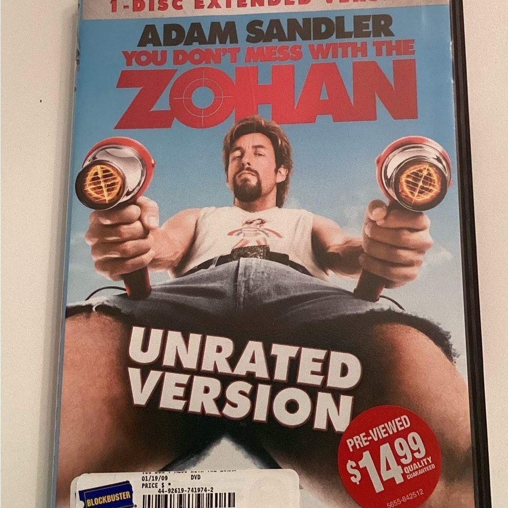 You Don’t Mess with the Zohan DVD Unrated Extended Version | Adam Sandler Comedy